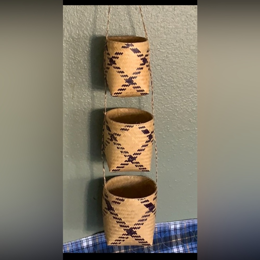 Wicker, 3 Tier Hanging Baskets